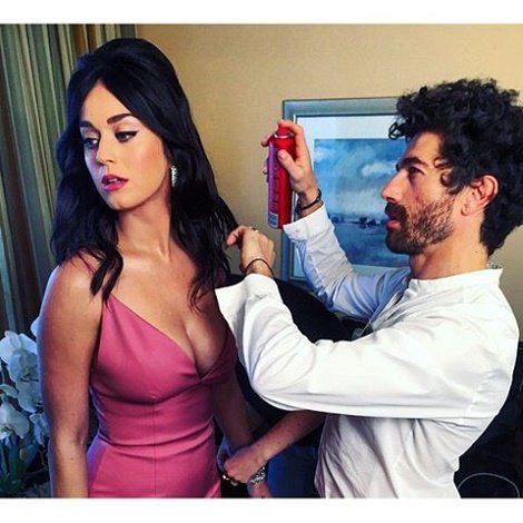 GLAD to work with the beautiful and talented @katyperry for the GOLDEN GLOBE using @SchwarzkopfUSA #schwarzkopfusa #hair #beauty #goldennight @streetersusa