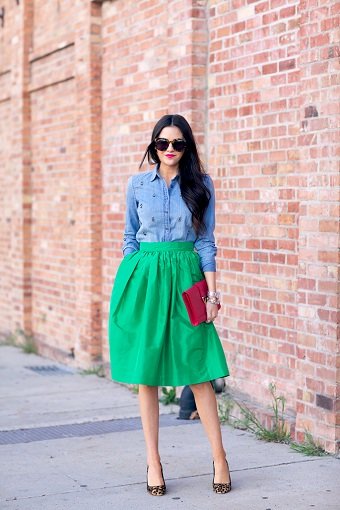 kelly-green-full-party-skirt