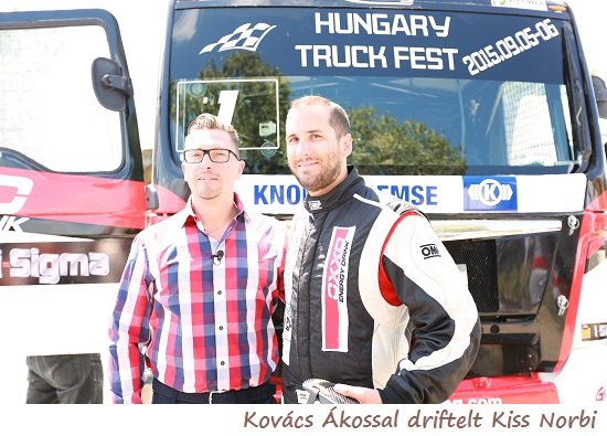 Kovács Ákossal driftelt Kiss Norbi kamion Európa-bajnok