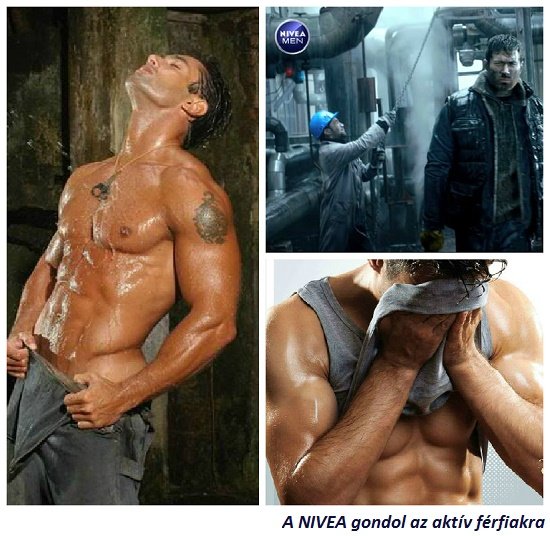 A NIVEA gondola az aktív férfiakra