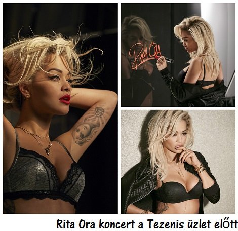  Rita Ora koncert a Tezenis üzlet előtt