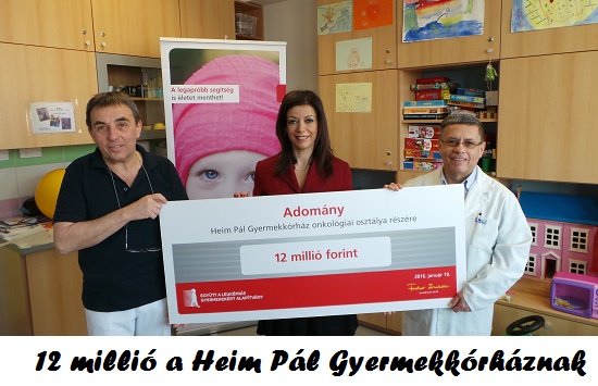 12 millió a Heim Pál Gyermekkórháznak