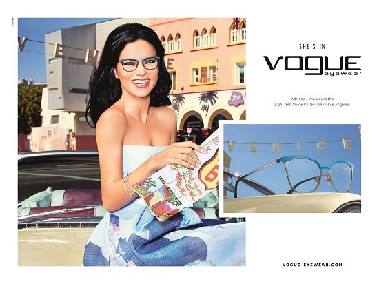 Adriana Lima a Vogue Eyewear arca 