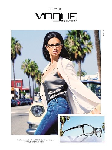 Adriana Lima a Vogue Eyewear arca 