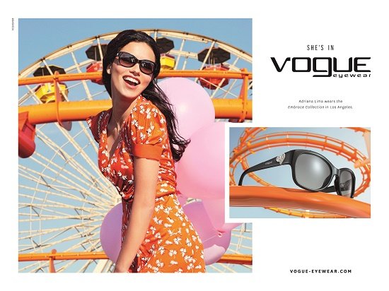 Adriana Lima a Vogue Eyewear arca 